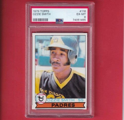 1979 Topps #116 Ozzie Smith RC PSA 6 EX-MT San Diego Padres #27474