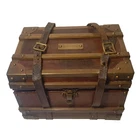 Rare Antique Small 7.25" Luxury Trousseau Trunk for Mignonette or Bleuette Doll