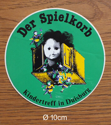 Old sticker decal the play basket children's theater Duisburg 80s RARE