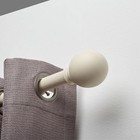 Rustic Ball 1" Curtain Drapery Rod - Two Sizes - Two Colors