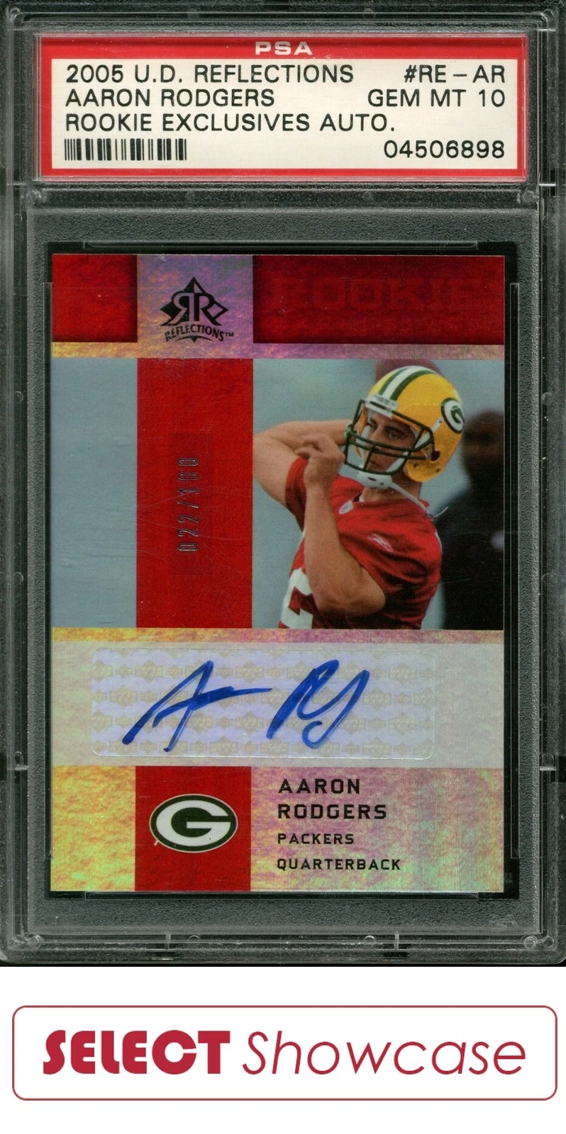 Aaron Rodgers Upper Deck Reflections Rookie Exclusives Autograph #REAR Base