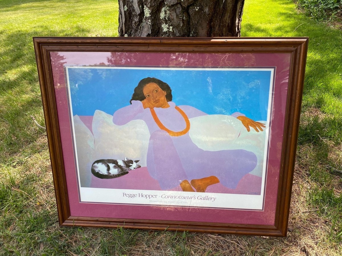 Pegge Hopper Popoki II Signed Print Framed Connoisseur's
