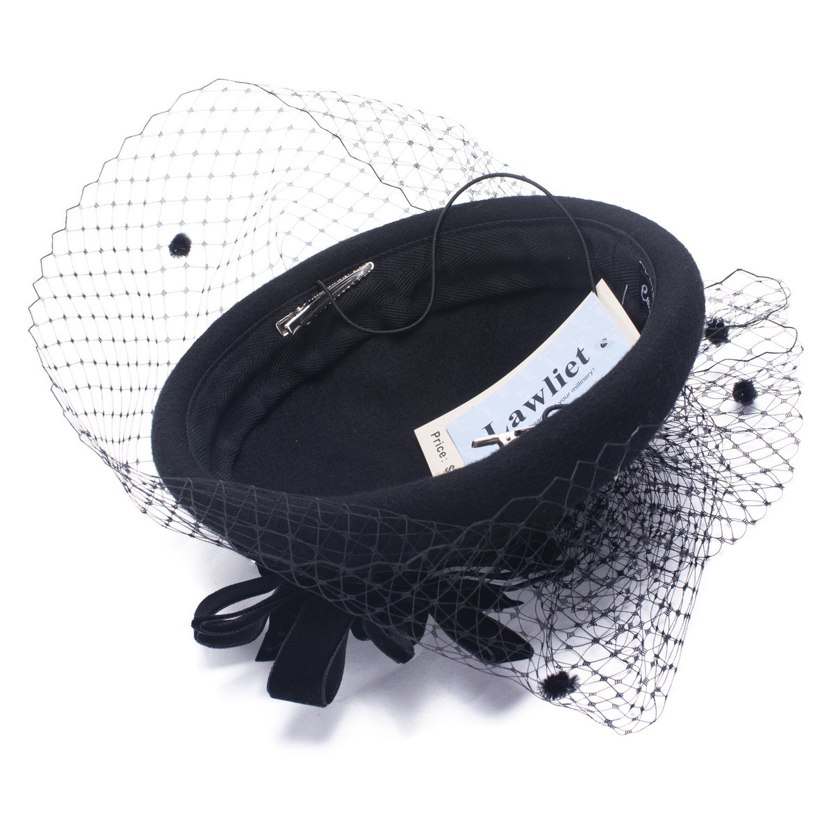 9527 Wool Felt Beret Derby Fascinator Hats For Women Ladies Femme Cocktail s-l1200.jpg main image 4