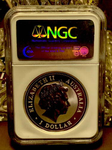 2001 Australia Year of Snake Silver $1 NGC MS70 Series One Low Pop - Picture 2 of 4