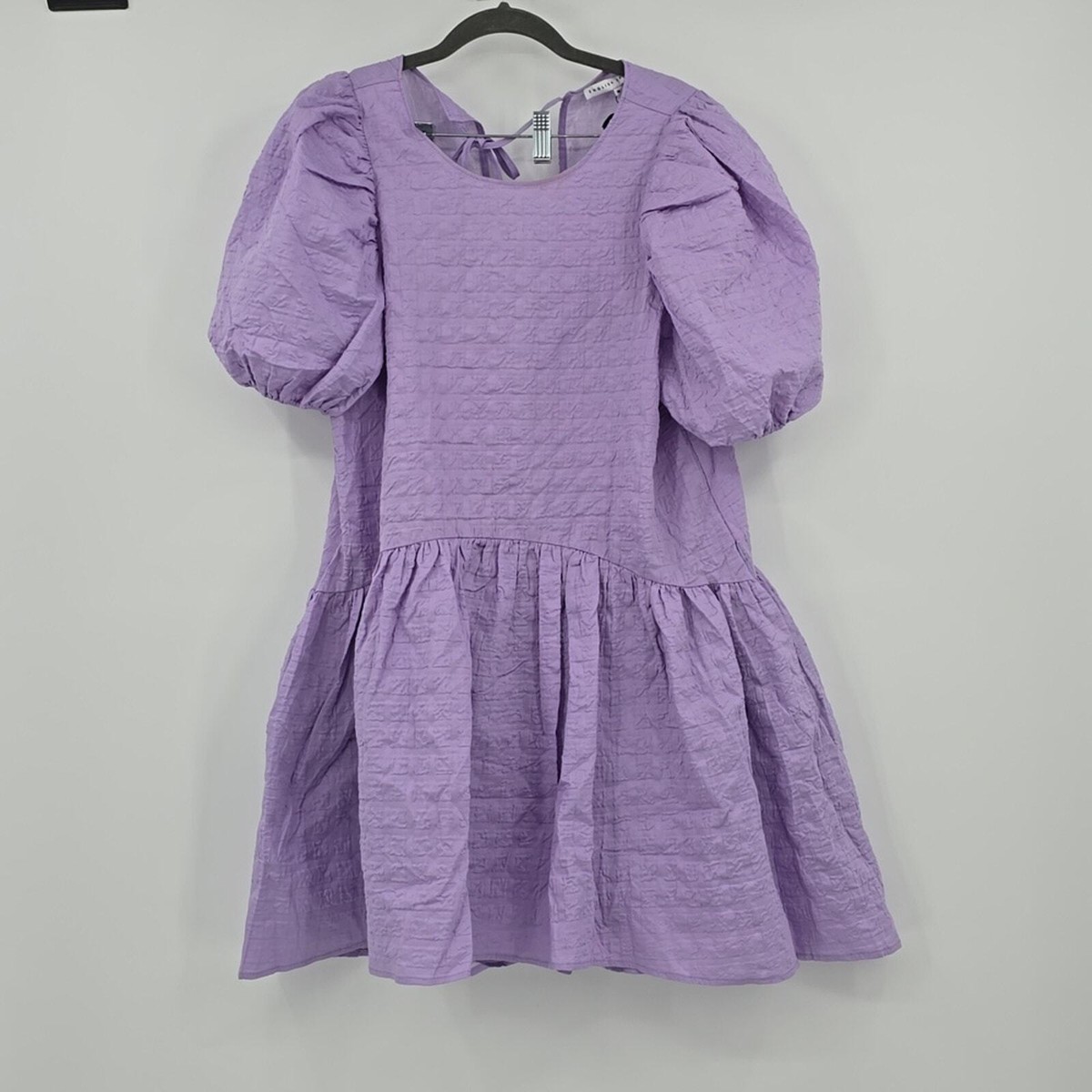 english factory purple dress English Factory | Dresses | English Factory Womens Purple Eyelet Scallop Edge Mini Dress Size M