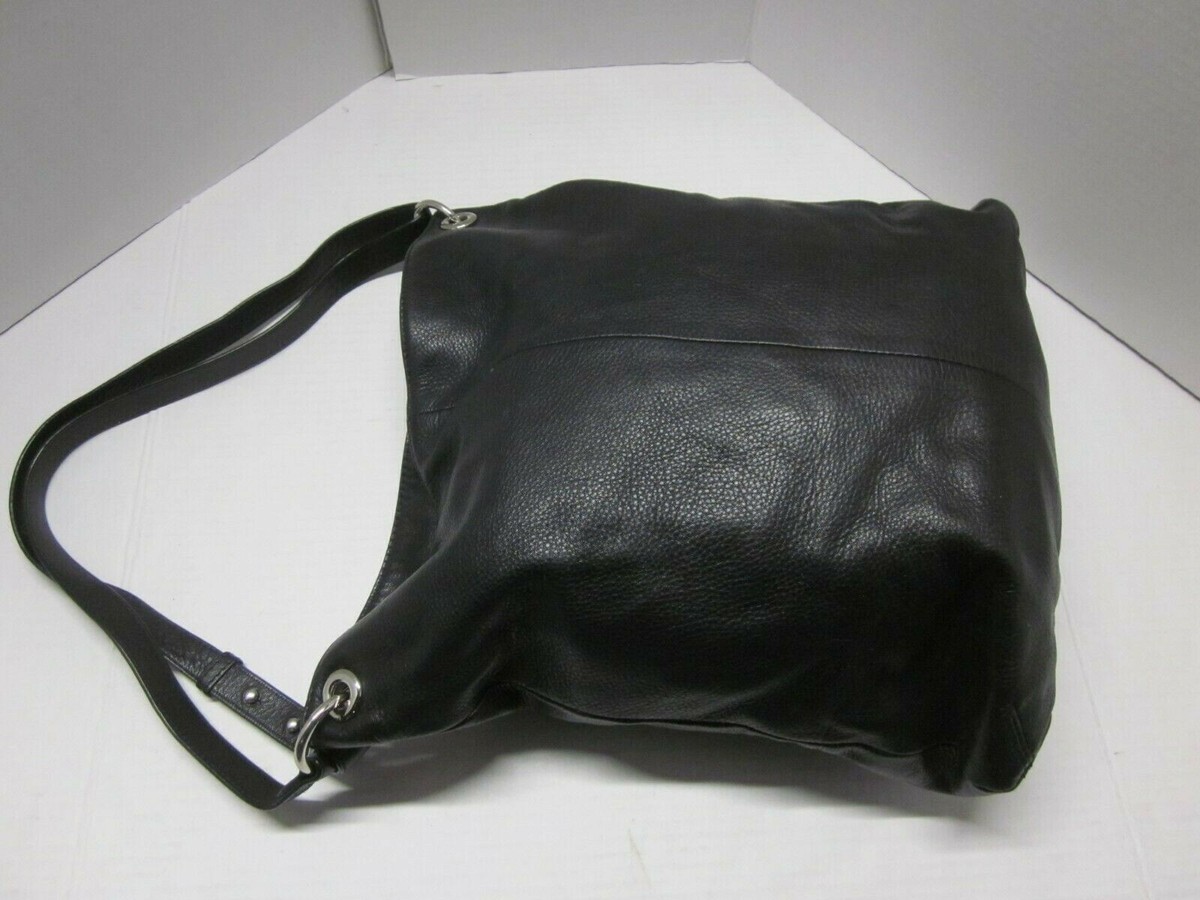 RaRe J.JILL 2 Way Black Leather Crossbody Bucket Hand Bag
