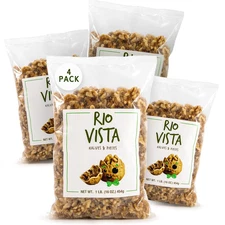 Shelled Walnut Halves & Pieces 4 Pack (4Lbs/64Oz)|California Grown Raw Walnuts U