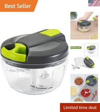 Elegant Manual Food Chopper: Multi-Function Vegetable Cutter with 500ml Capacity