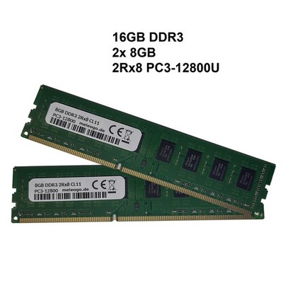 Desktop RAM 2x 8GB  =16GB DDR3 1600 PC3-12800U 240pin nonECC Speicher PC
