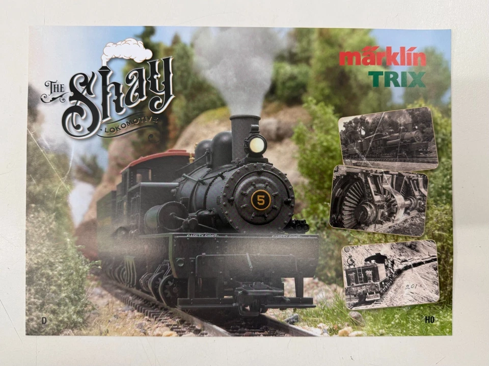 Märklin H0 38700 US Dampflok Shay Class D Nr. 5 mfx+/Sound Neu/OVP + Werbeplakat - Bild 2 von 2