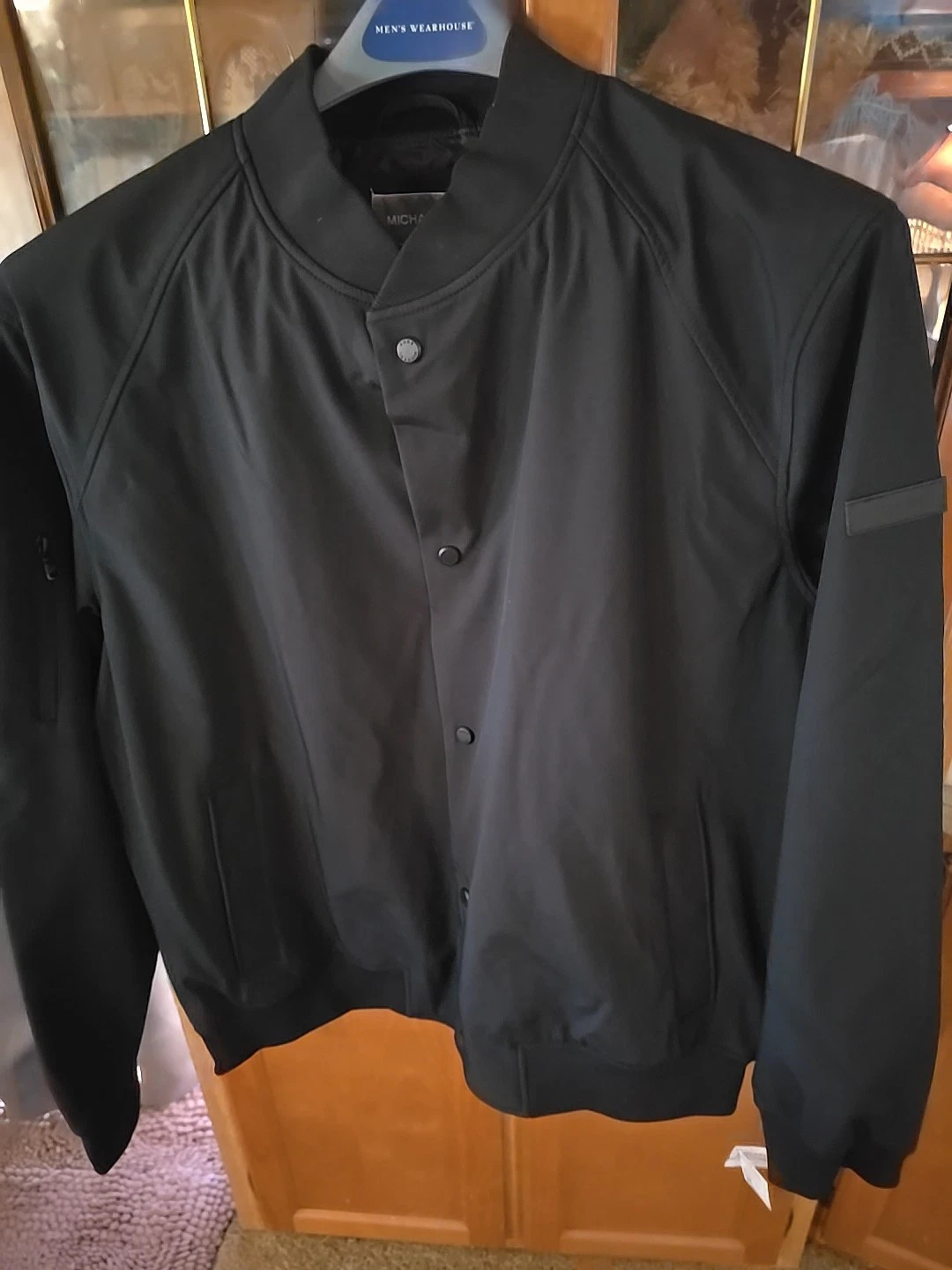 Michael Kors Softshell Bomber Jacket Black Size XL 0098 0099