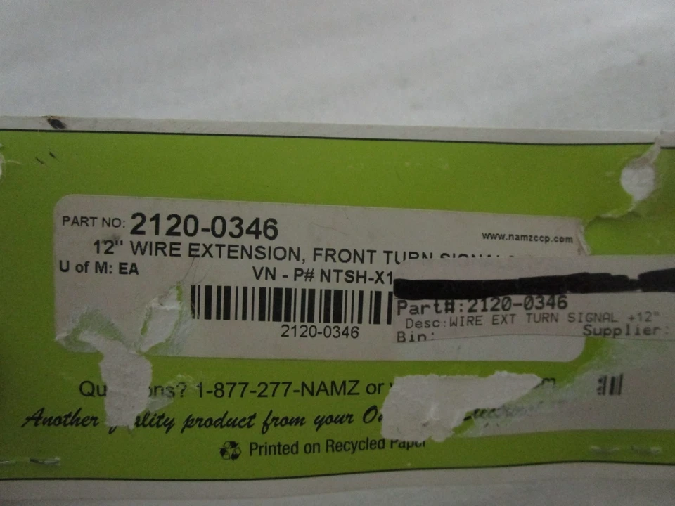 Extensión de cableado señal de giro delantera Namz 12" 96-15 Harley Softail Dyna Sportster Foto 4 de 4