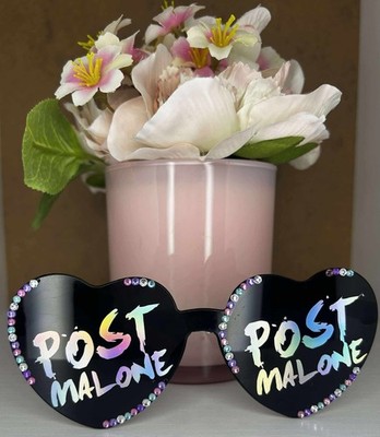 POST MALONE HEART FESTIVAL CUSTOM MADE CONCERT FREE GLASSES POUCH EVENT