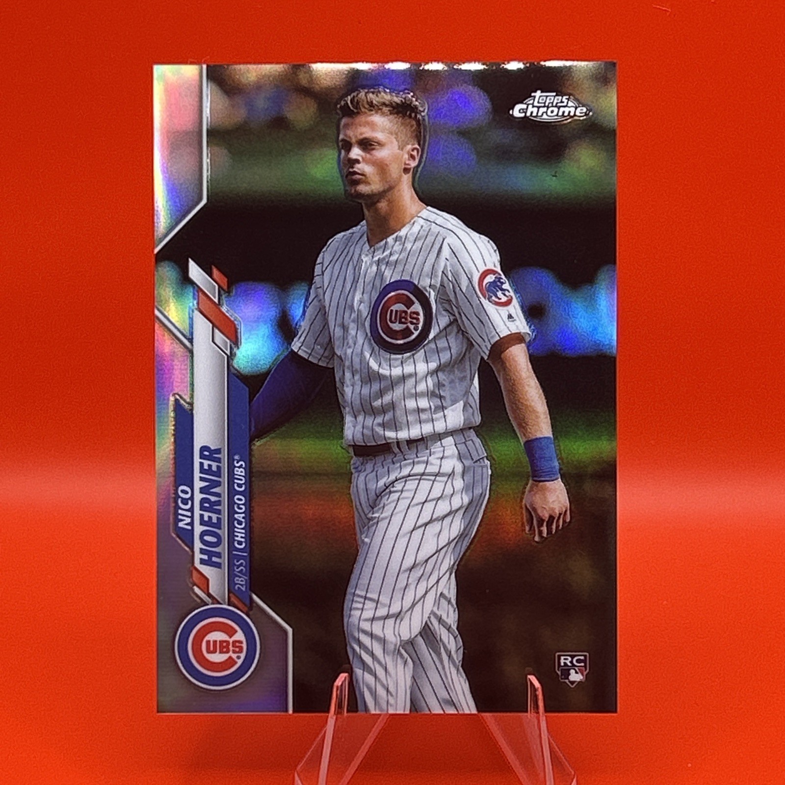 2020 Topps Chrome Image Variation Refractor Nico Hoerner RC #161 Chicago Cubs SP