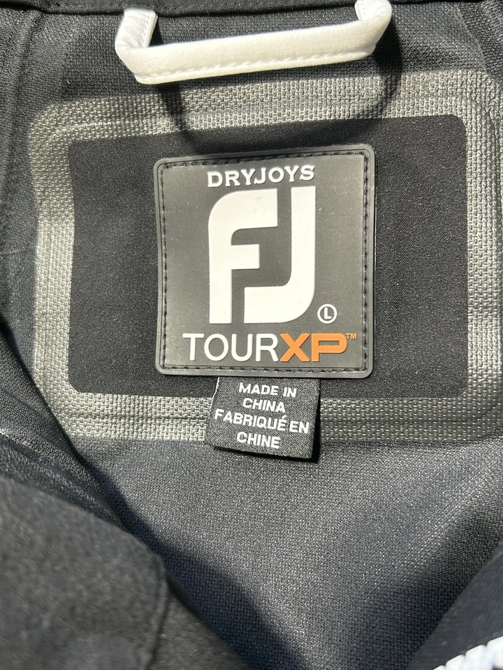 FootJoy Tour XP Golf Rain Jacket 1/4 Zip Mens Large Navy Waterproof Pullover - Image 2 of 4