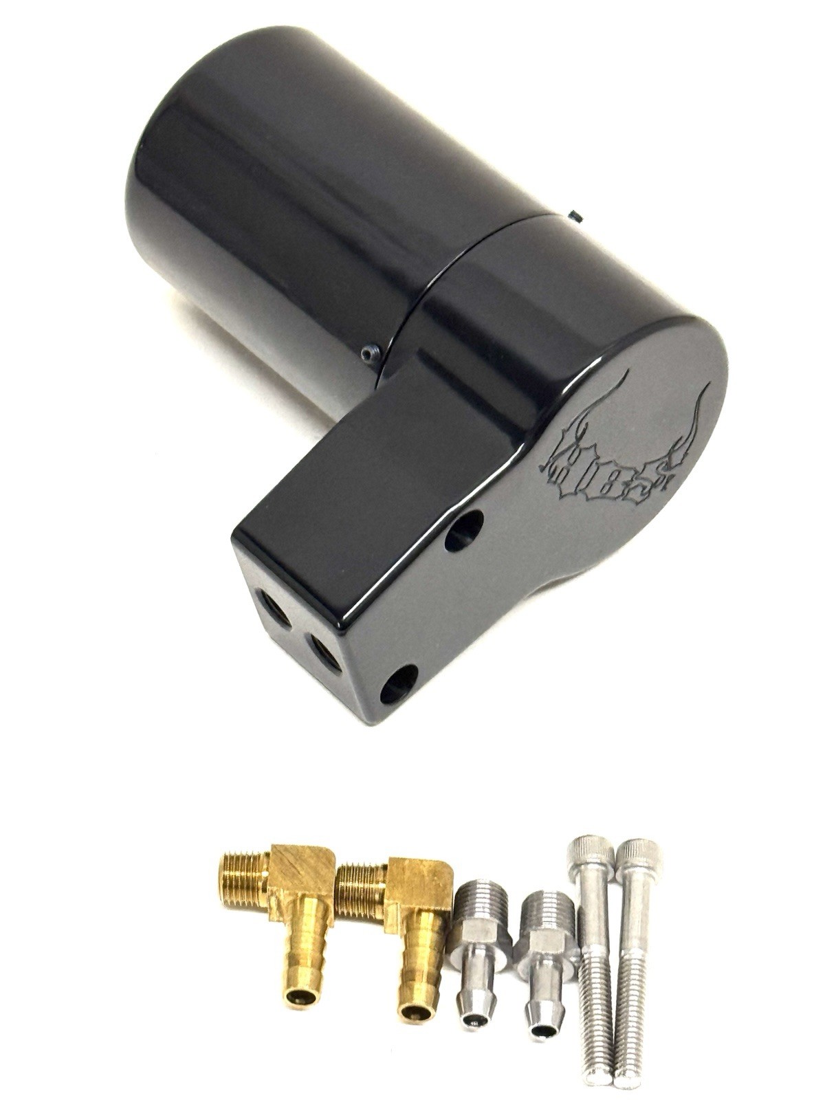 HELLBOUND STEEL BILLET BLACK OIL FILTER ASSEMBLY 92-99 HARLEY EVO CUSTOM