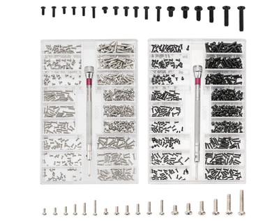 YIXISI Pack of 1000 Small Screws Assortment Kit, M1.2 M1.4 M2 Tiny Micro Screws
