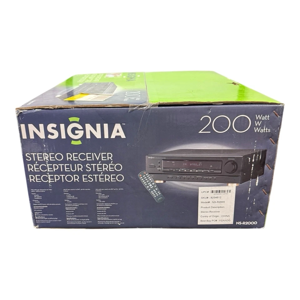 Insignia NS-R2000 Home Theater Stereo Receiver Brand New Sealed in Box - Image 3 of 4