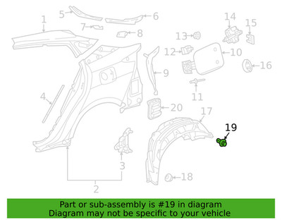 2005-2026 TOYOTA MULTIPURPOSE  PUSH IN CLIPS  10 PACK   90467-07214