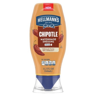 Hellmann's Mayonnaise Dressing Mild Chipotle for Tacos, 11.5 oz (Pack of 1) 