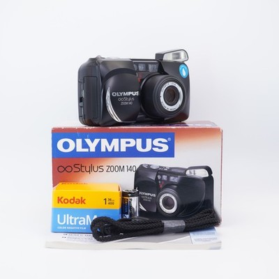 Mint Olympus Stylus Zoom 140 mju II 35mm Point & Shoot Film Camera Tested + Film