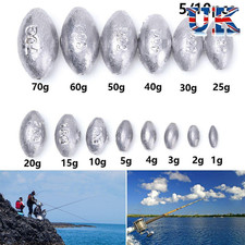 Sinkers Additional Weight Fishing Lead Fall Hook Connector Olive Shaped Sinker