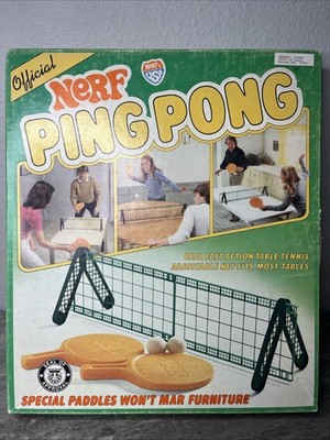 Vintage Nerf Ping Pong Game 1987 Complete Box for Parker Brothers