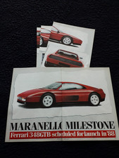 FERRARI 348GTB Schedule for Launch in 1988 - Original 10 Page Magazine Article