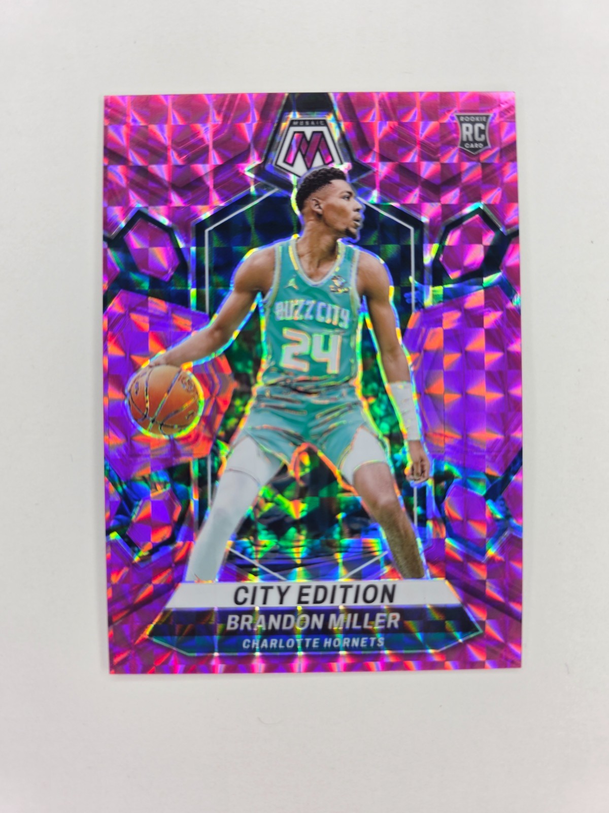 2023-24 Brandon Miller mosaic CITY EDITION PINK /149 no. 277 ROOKIE hornets