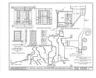 Nathan Sawyer Cottage,306 Riverside Avenue,Medford,Middlesex County,MA,HABS,7