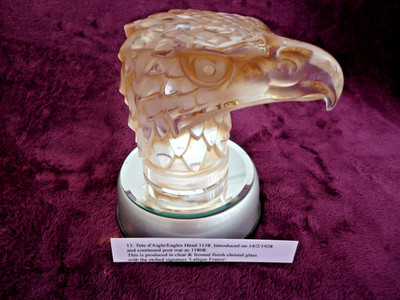 Tête d'aigle/Eagles Head Lalique Art Deco hood ornament/car mascot in this BOOK!