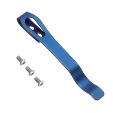 Deep Carry Pocket Clip 2.6"(66mm) Knife Pocket Back Clip with Screws Blue