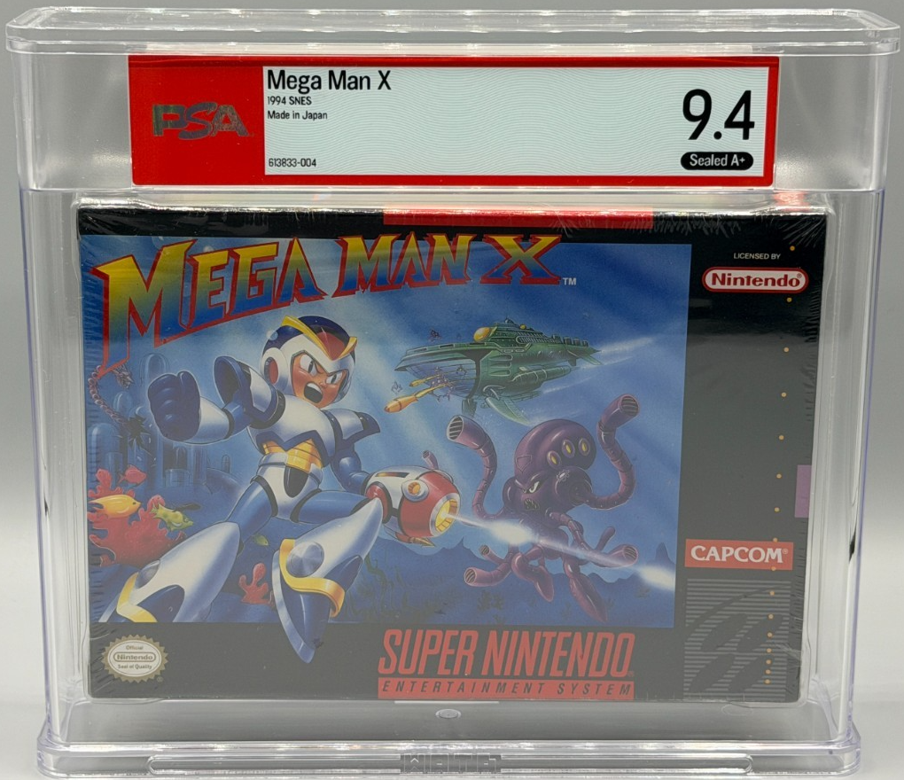 Mega Man X Super Nintendo SNES First Print Japan Sealed New PSA