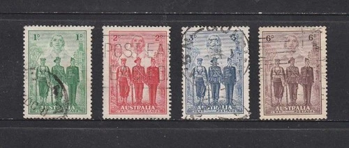 AUSTRALIA 1940 AUSTRALIAN IMPERIAL FORCES COMPLETE 4 STAMPS SET