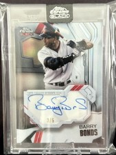 2026 Topps Chrome Black BARRY BONDS Ivory Auto Red Refractor /5 #IVA-BB Giants