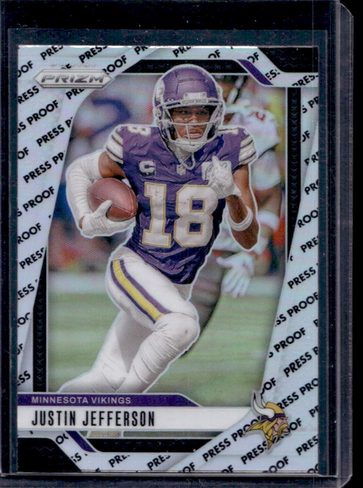 2024 Prizm Justin Jefferson Press Proof #187 Vikings