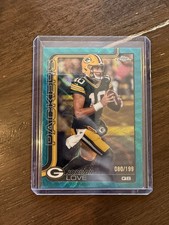 2025 Topps Chrome Jordan Love #109 Aqua Wave  /199 Packers
