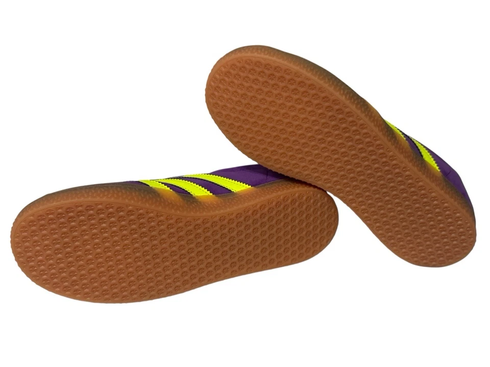 Adidas Gazelle C Talla 3 Púrpura/Amarillo Gamuza Nuevo En Caja Foto 4 de 4