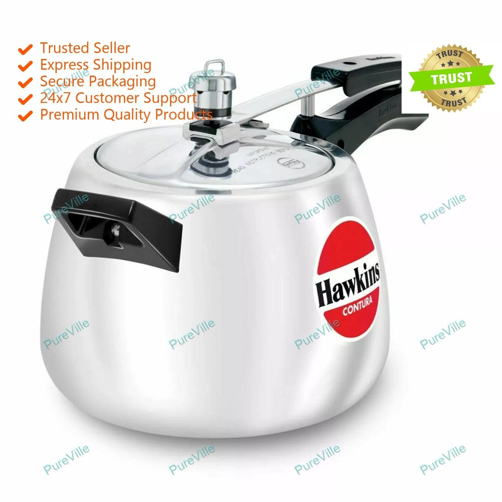 Hawkins Contura Pressure Cooker 4 Litres Aluminum Silver Color Best Kitchen Gift
Opens in a new wind