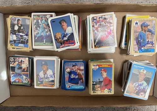 Lot of 100 RANDOM MLB Players autographed Signed Cards 80's & 90's ...