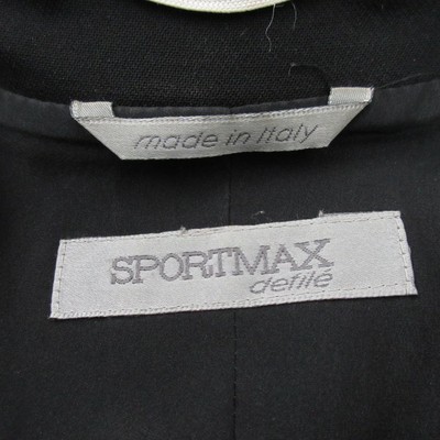 Used SPORTMAX defile Sportsmax Max Mara knit combo long coat size 38 gray x blac
