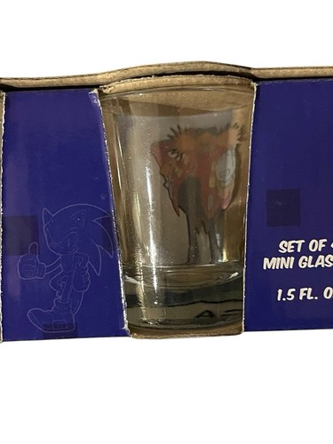 SEGA Sonic The Hedgehog Mini Glasses 4 NEW 2018 Stunned Mind 1.5 oz Shot Glasses - Picture 16 of 23