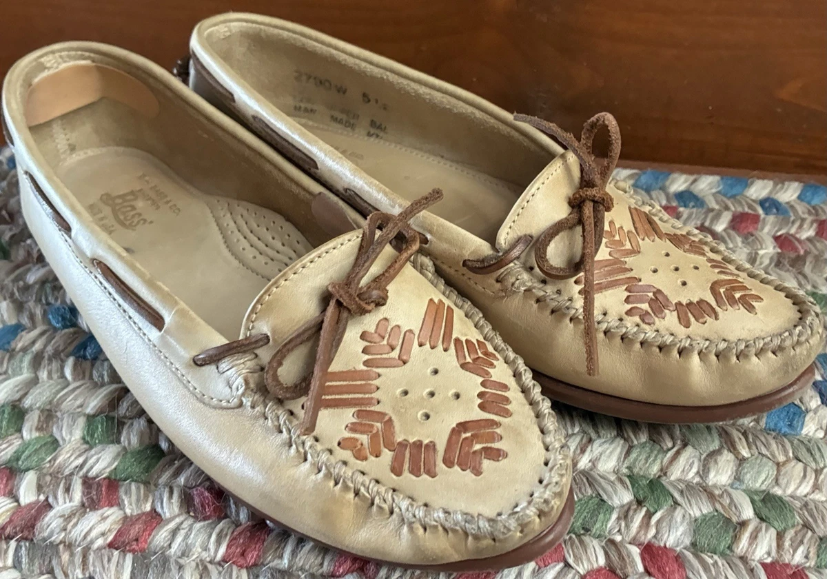 Men\'s Vintage Bass Moccasins Leather Brown Lace Up Casual Loafers 7 M‎ Brazil The GH Bass Weejun Penny Loafer - a true classic. Pictured  main image 4