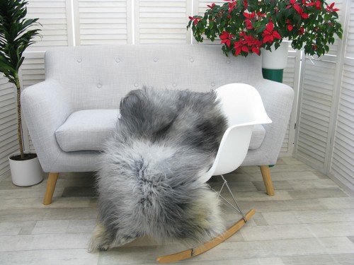 ICELANDIC SHEEPSKIN RUG SINGLE CHAIR SOFA HIDE SKIN LAMBSKIN PET BED G658 - Picture 10 of 13