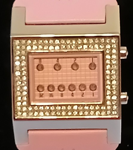 Armbanduhr "The One" rosa Armband binary time - Bild 2 von 3