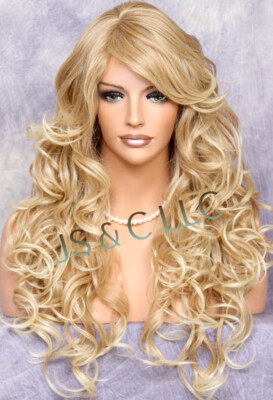 Blonde 27/613 curly bangs wig 22 main image 2