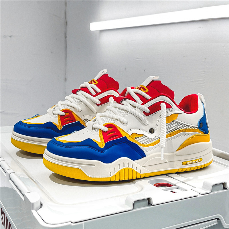 Men's Stylish Casual Lace-up Sneakers - Perfect for Outdoor Walking and Training