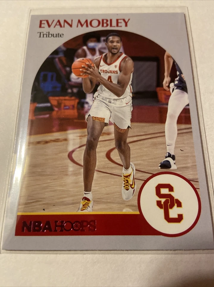 2021 Chronicles Draft Picks Evan Mobley Pink LUMINANCE & Nba Hoops - Image 4 of 4