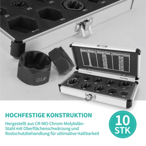 Schraubenausdreher Linksausdreher Schraubenlöser Set Ausbohrer Mutternsprenger - Bild 6 von 12