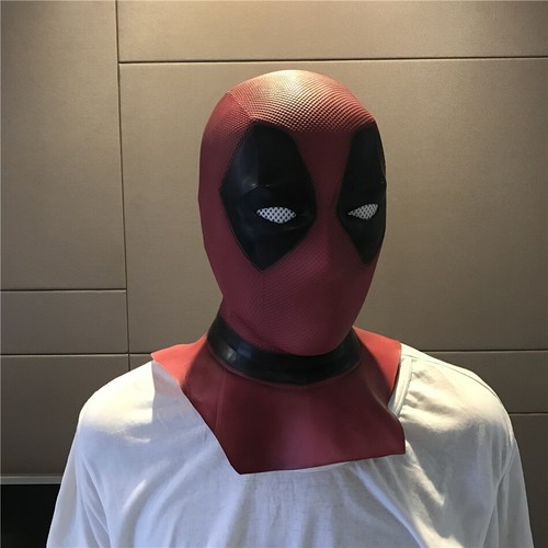 Deadpool Cosplay Full Face Mask Latex Mask Halloween Party Show Props Helmet - Picture 2 of 5